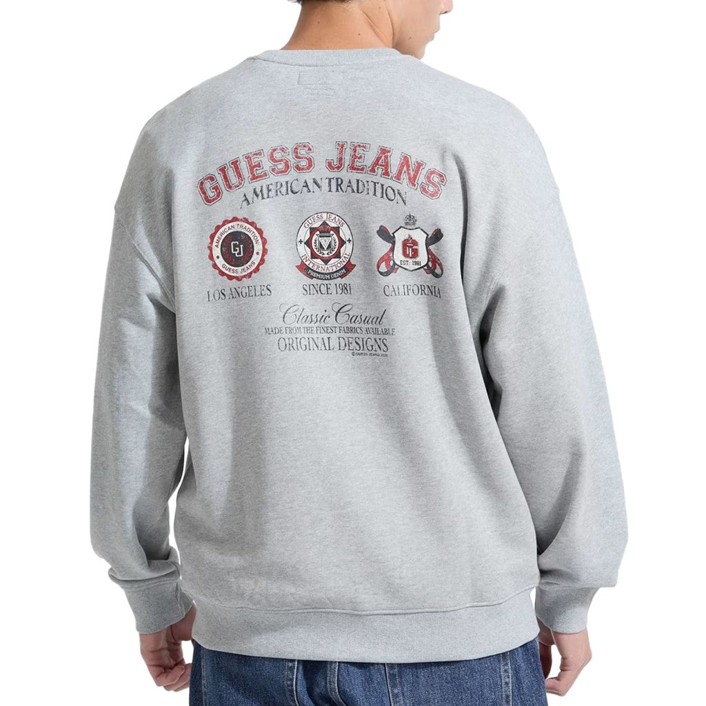 Guess Sweater met logoprint – Grijs
