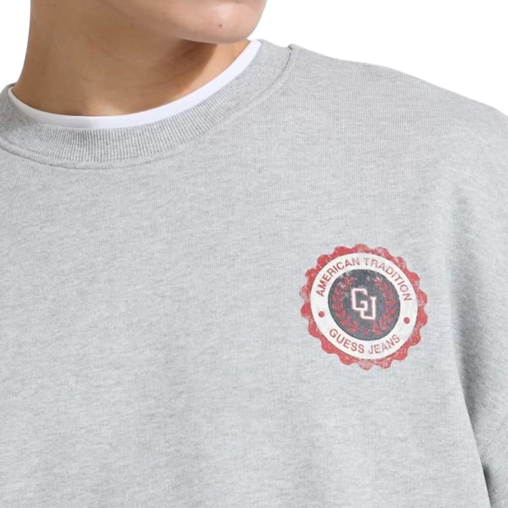 Guess Sweater met logoprint – Grijs