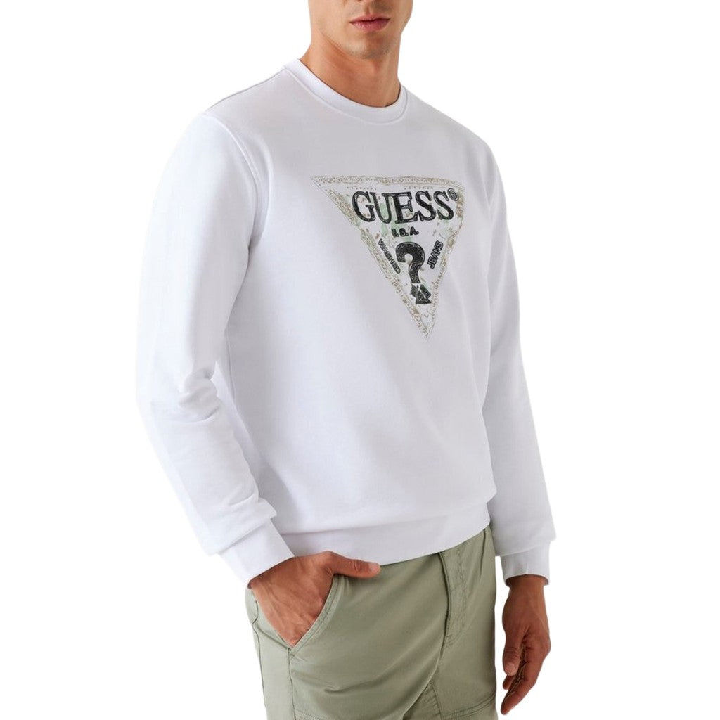 Guess Sweater met logoprint – Wit