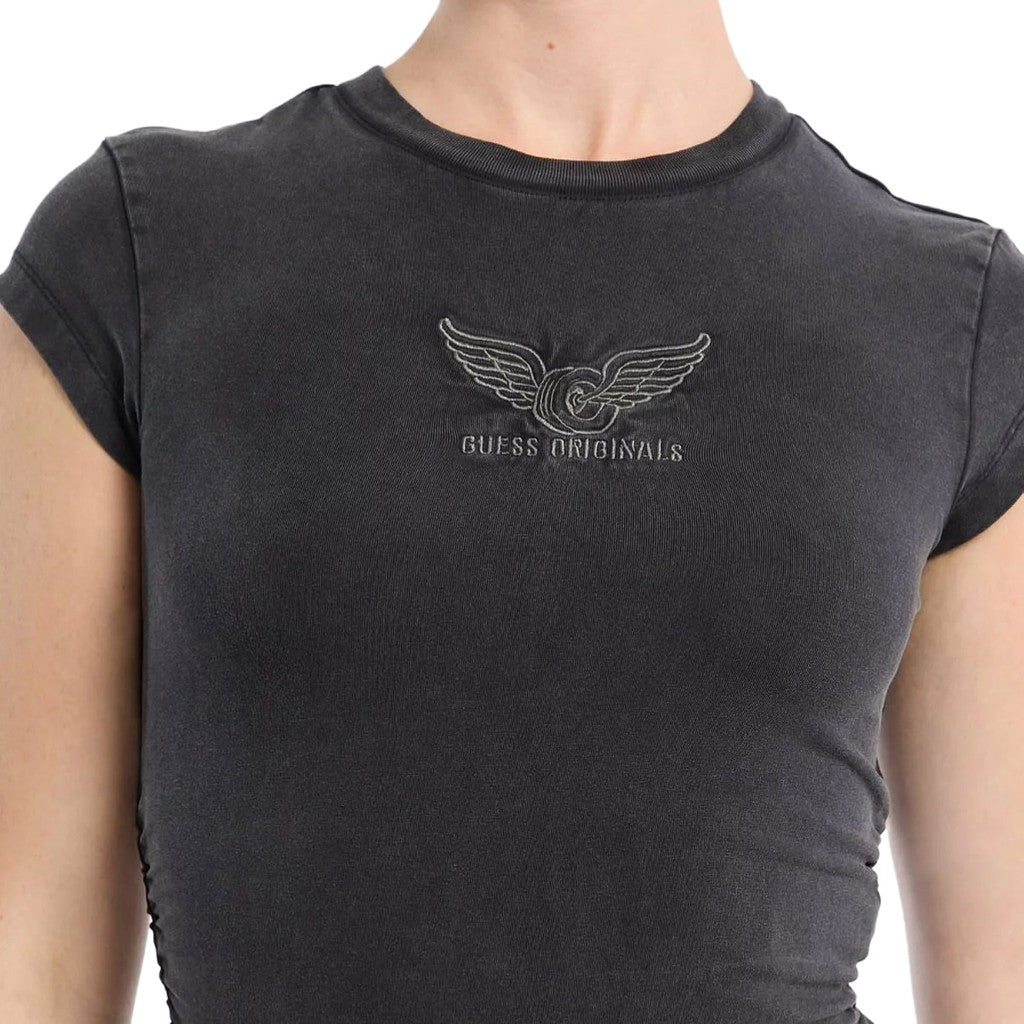 Guess T-shirt met logoborduring Dames – Meerkleurig