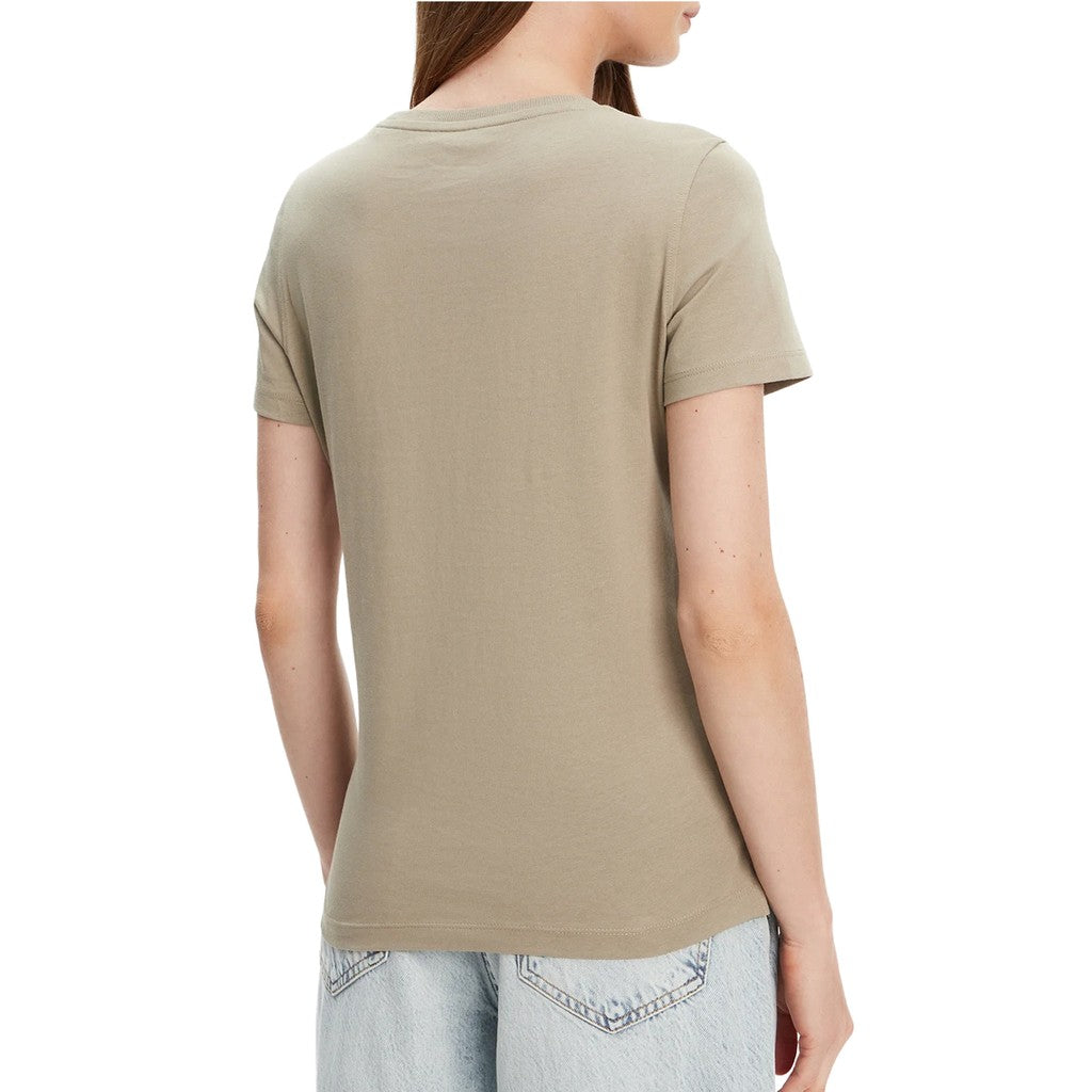 Guess T-shirt met logoprint Dames – Saliegroen