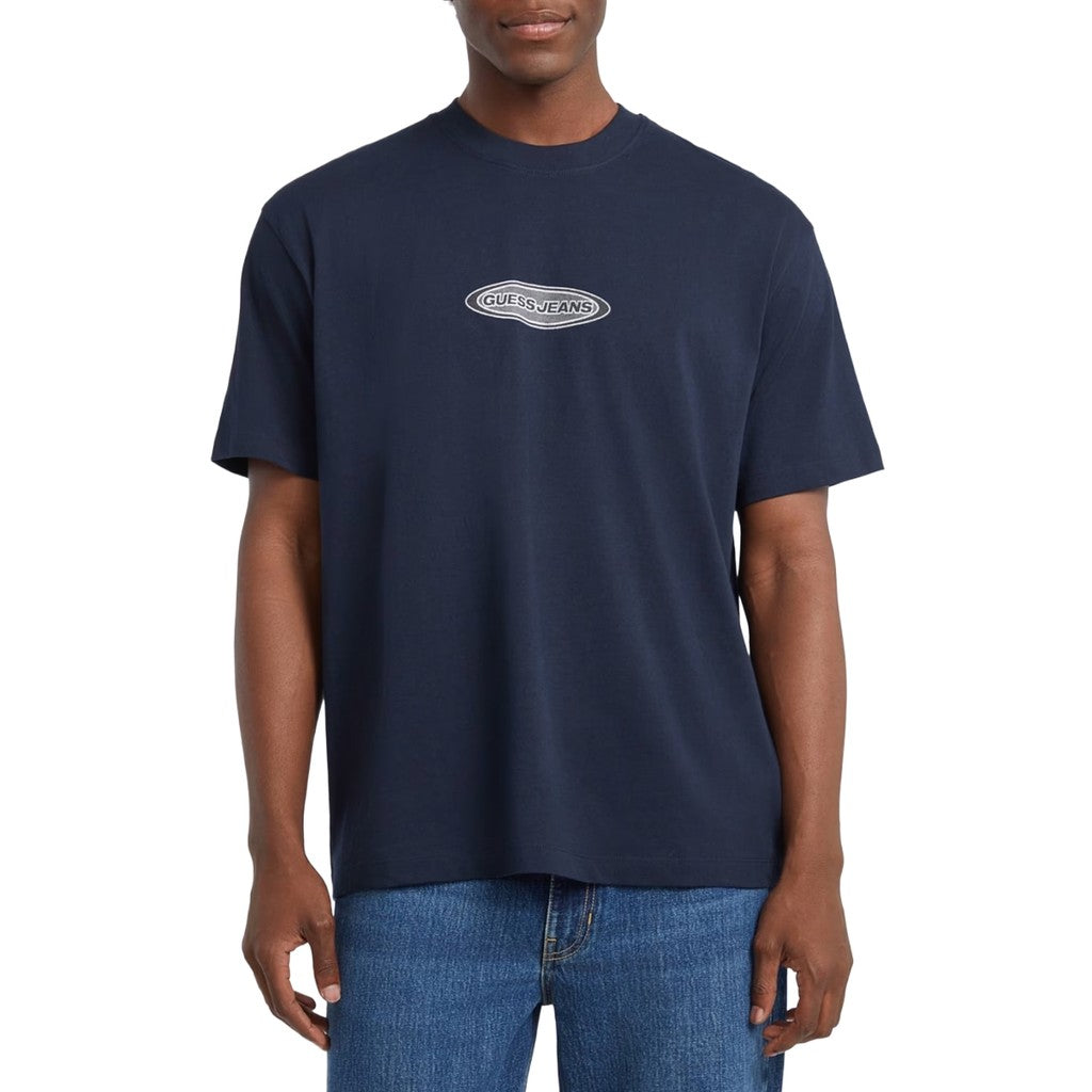 Guess T-shirt met logoprint Heren – Blauw