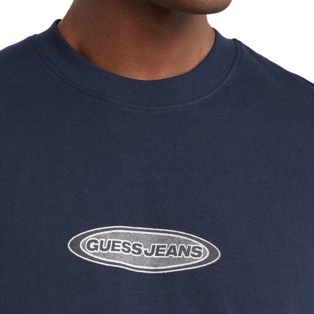 Guess T-shirt met logoprint Heren – Blauw