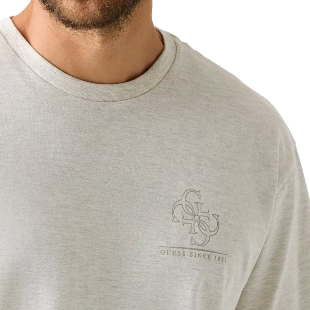 Guess T-shirt met logoprint Heren – Ecru
