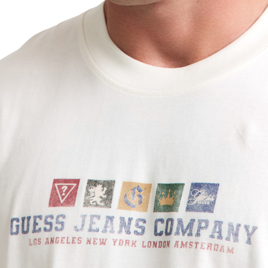 Guess T-shirt met logoprint Heren – Wit