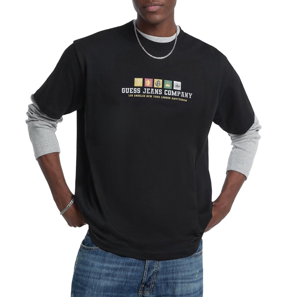 Guess T-shirt met logoprint Heren – Zwart