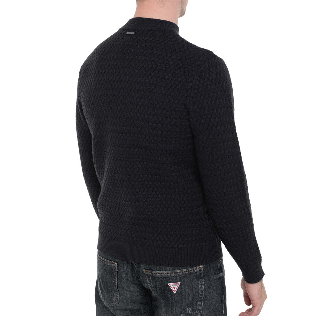 Guess Trui met opstaande kraag Heren – Zwart