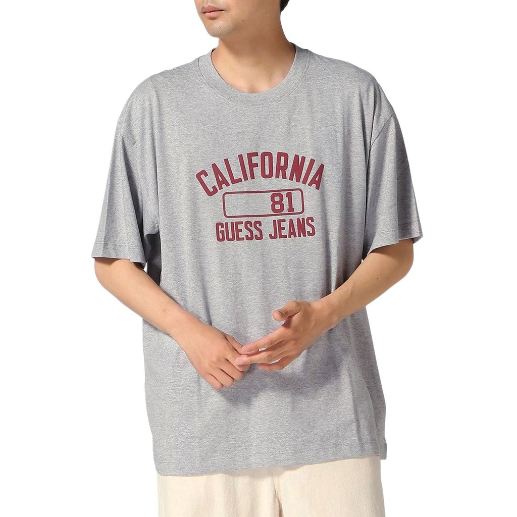 Guess Tweekleurig T-shirt met logoprint – Grijs