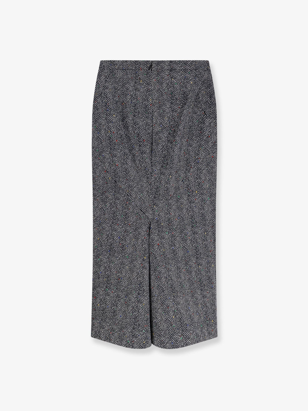 Givenchy Katoenen Midirok met visgraatmotief – Antraciet