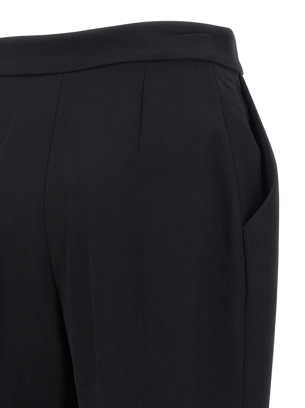 Balmain Hoge Taille Broek – Zwart
