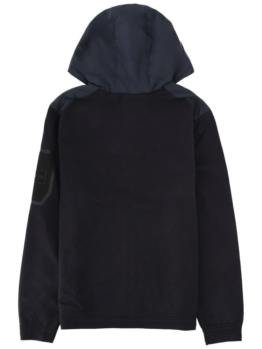 Boss Jas met capuchon – Marineblauw / Zwart