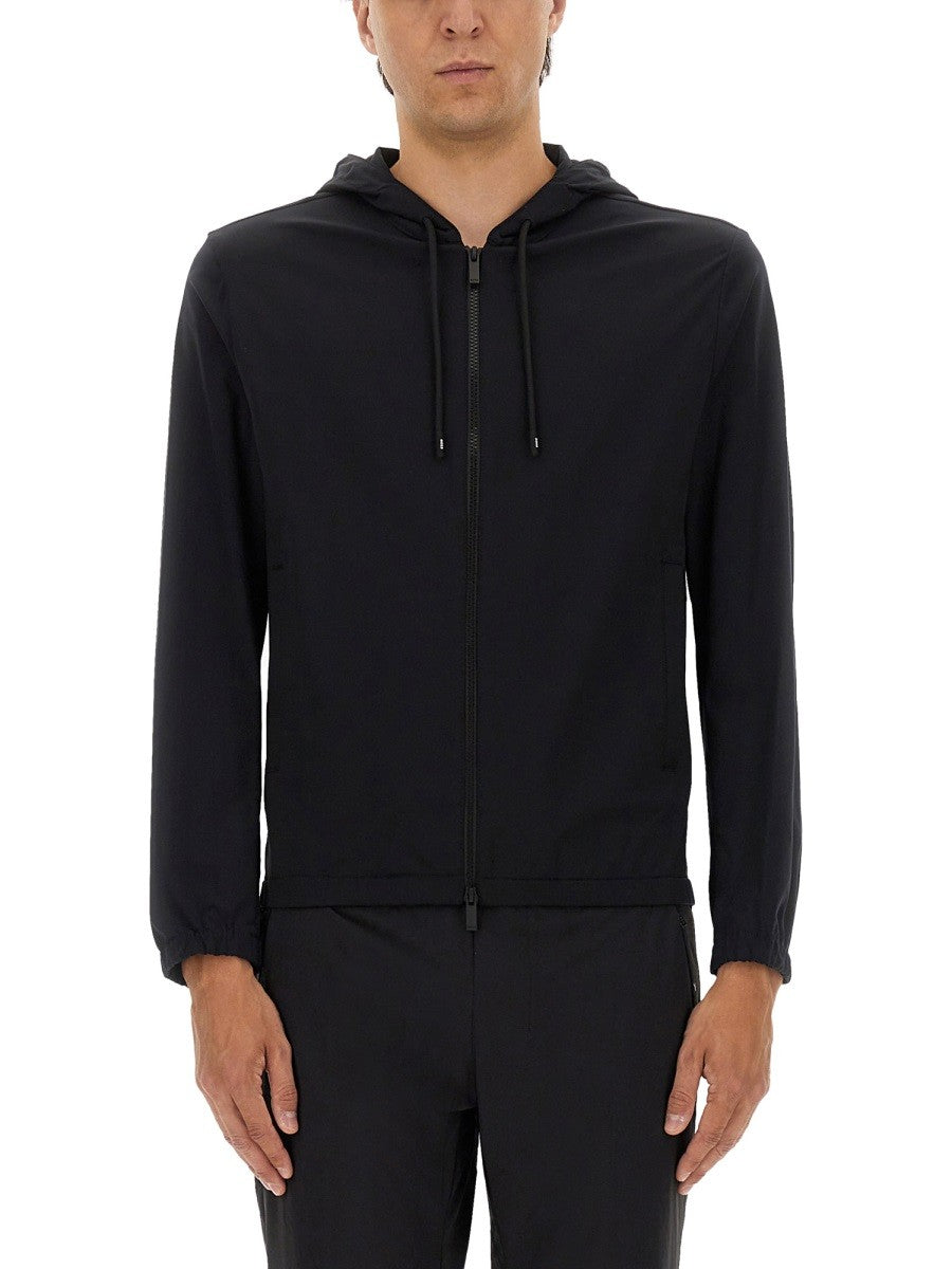 Boss Nylon Jas met capuchon – Zwart