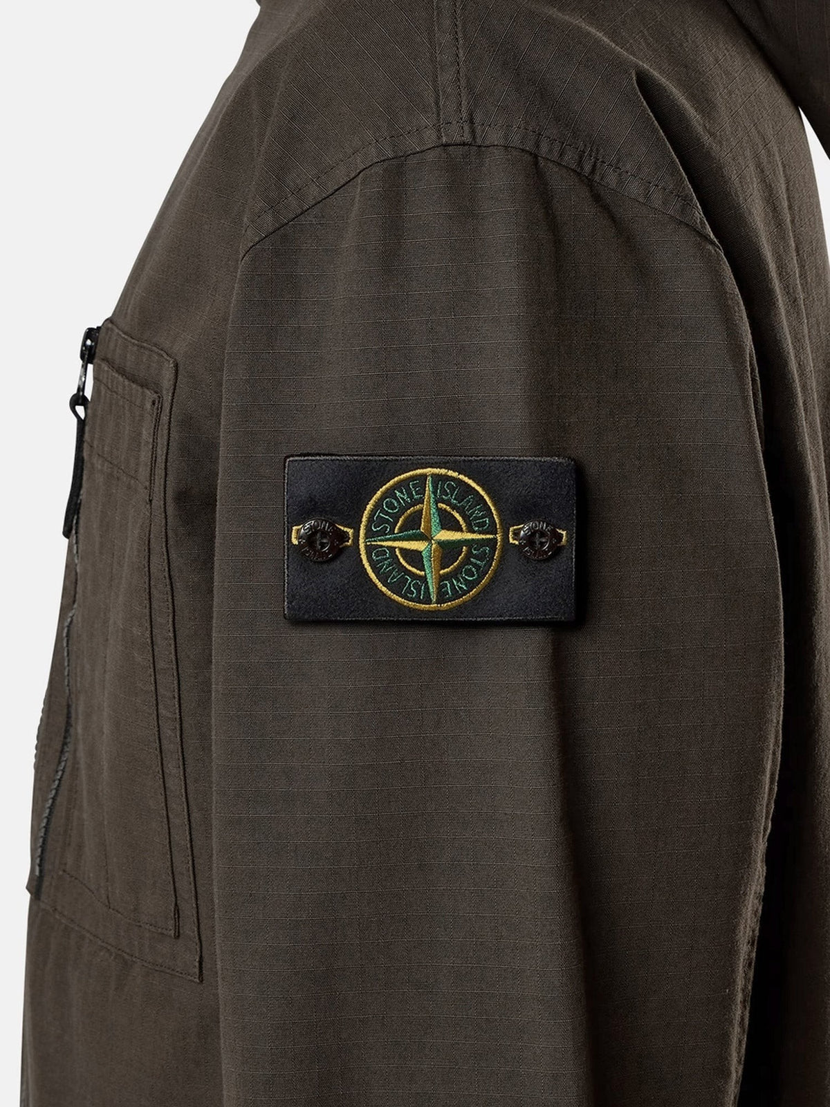 Stone Island Katoenen Jas met capuchon – Antraciet