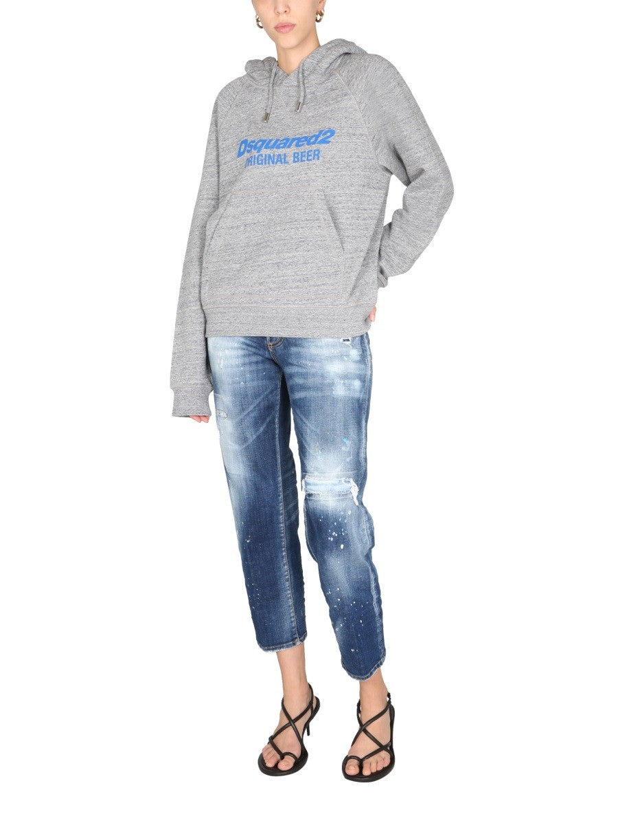 Dsquared2 Hoodie met logoprint Dames – Grijs