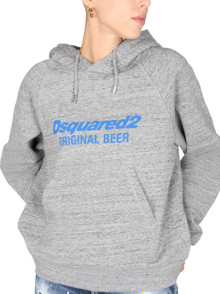 Dsquared2 Hoodie met logoprint Dames – Grijs