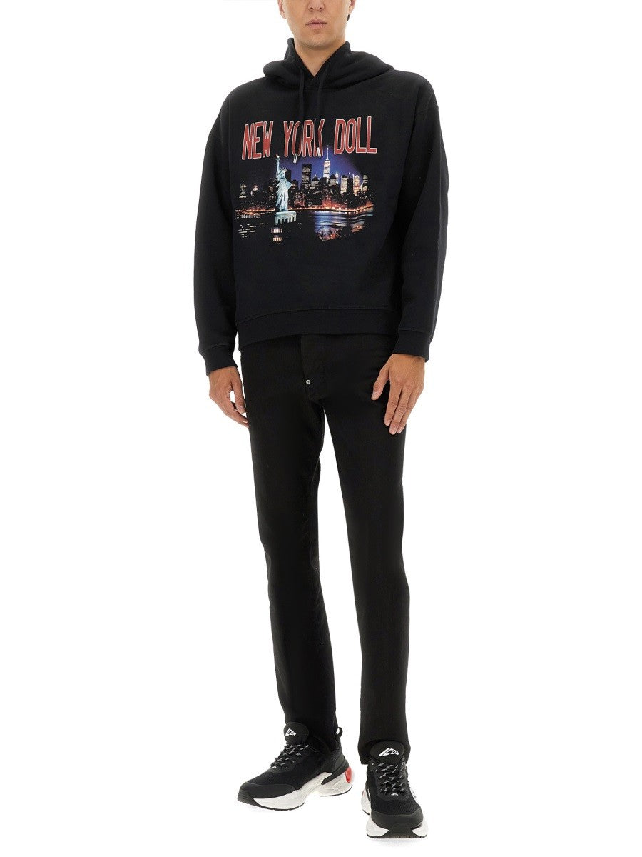 Dsquared2 Katoenen Hoodie – Zwart