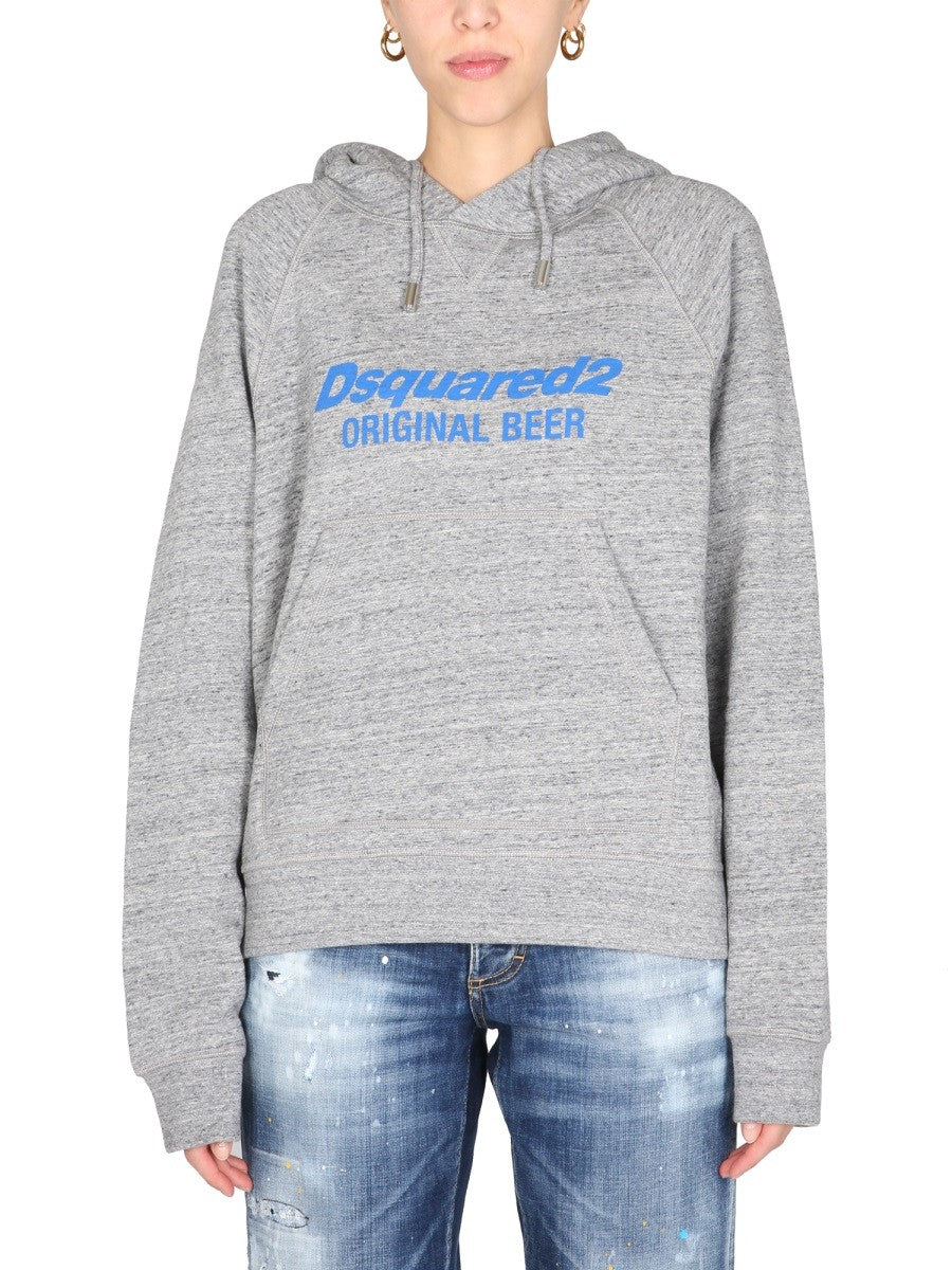 Dsquared2 Hoodie met logoprint Dames – Grijs