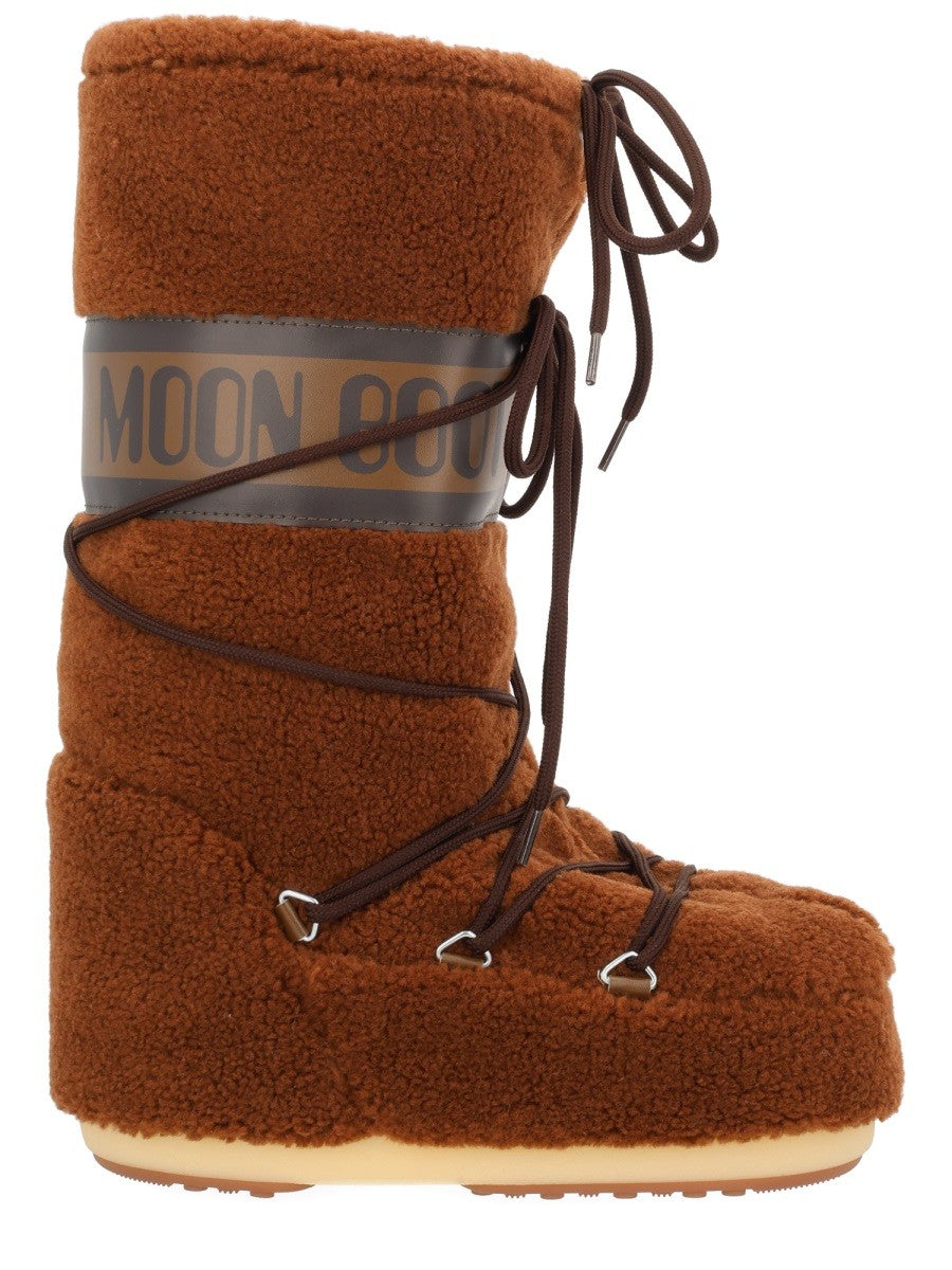 Moon Boot Icon Laarzen met Logo – Bruin