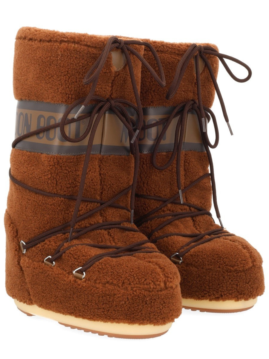 Moon Boot Icon Laarzen met Logo – Bruin