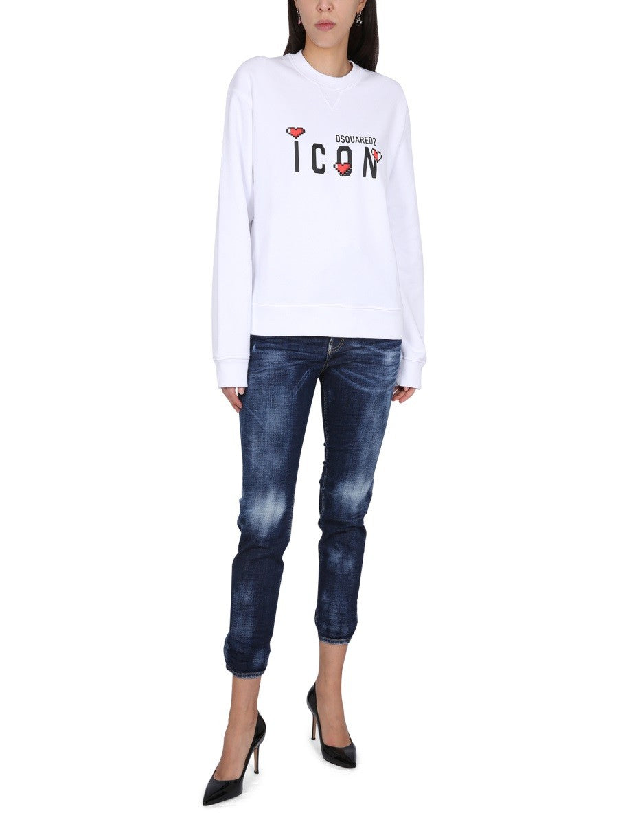 Dsquared2 Icon Game Lover Sweater – Wit