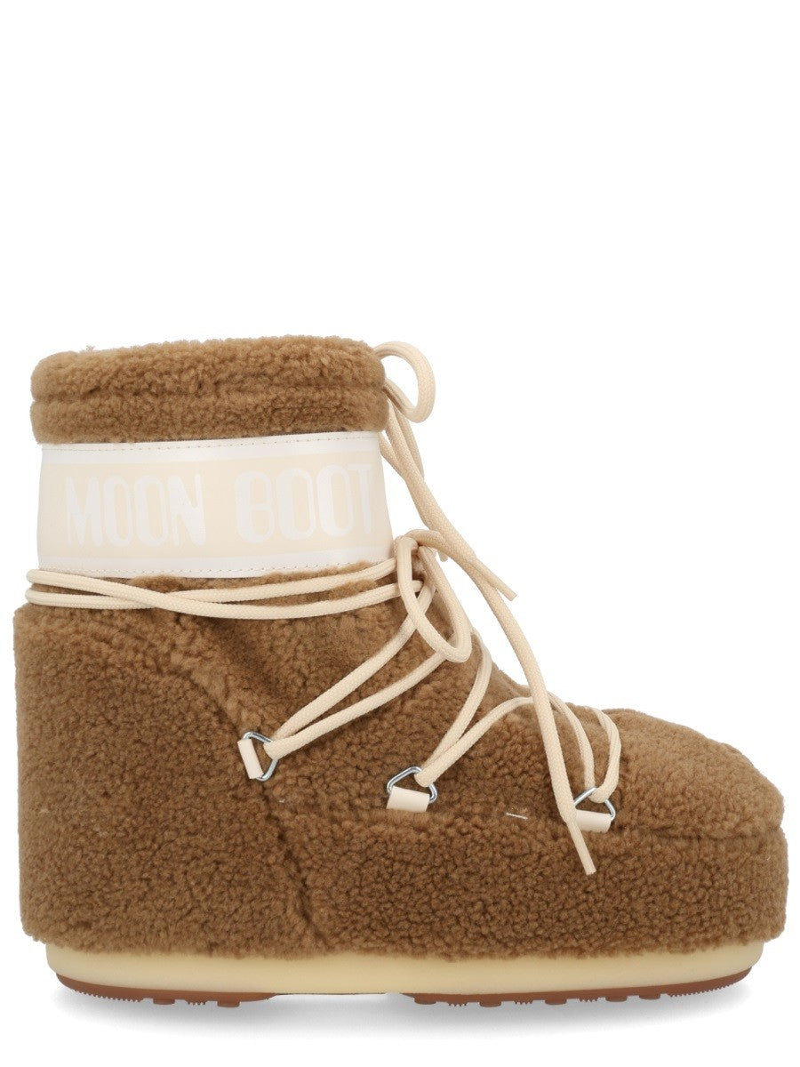 Moon Boot Icon Low Fleece Enkellaarzen – Bruin
