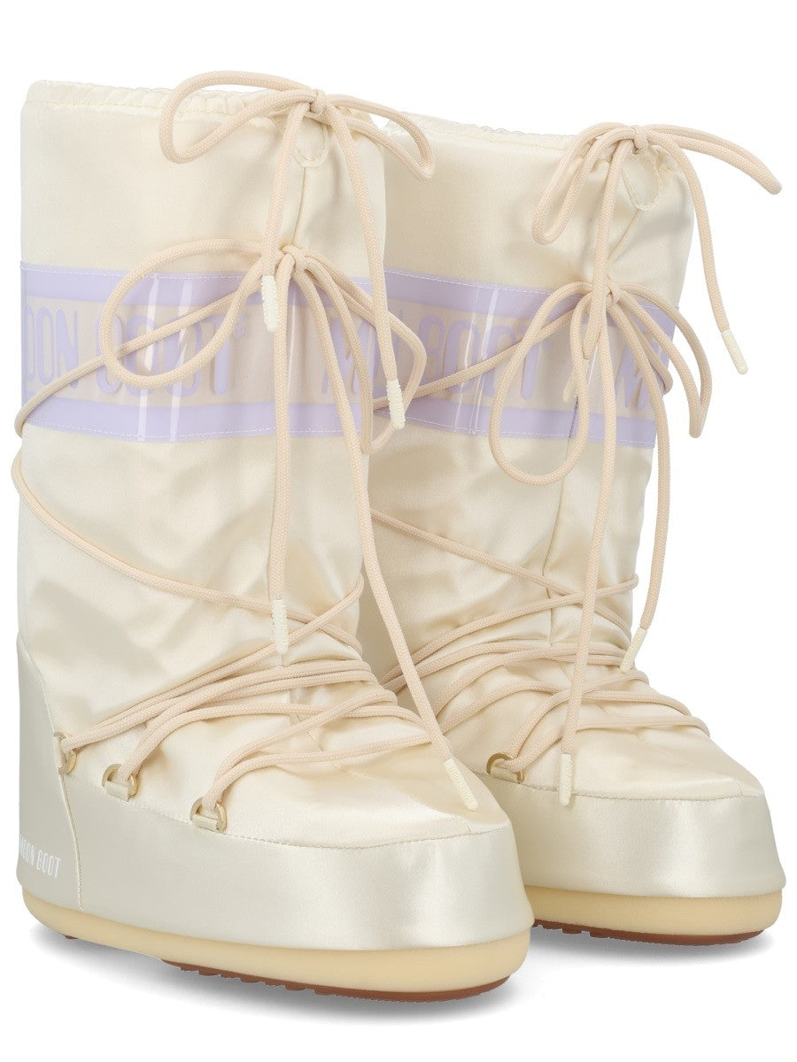 Moon Boot Icon Pearly Hoge Laarzen – Ivoor