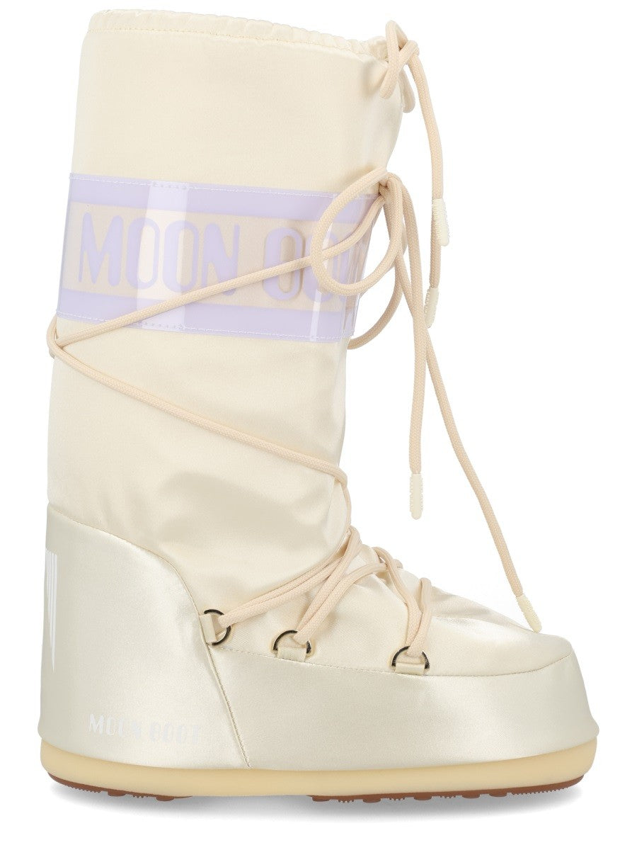 Moon Boot Icon Pearly Hoge Laarzen – Ivoor