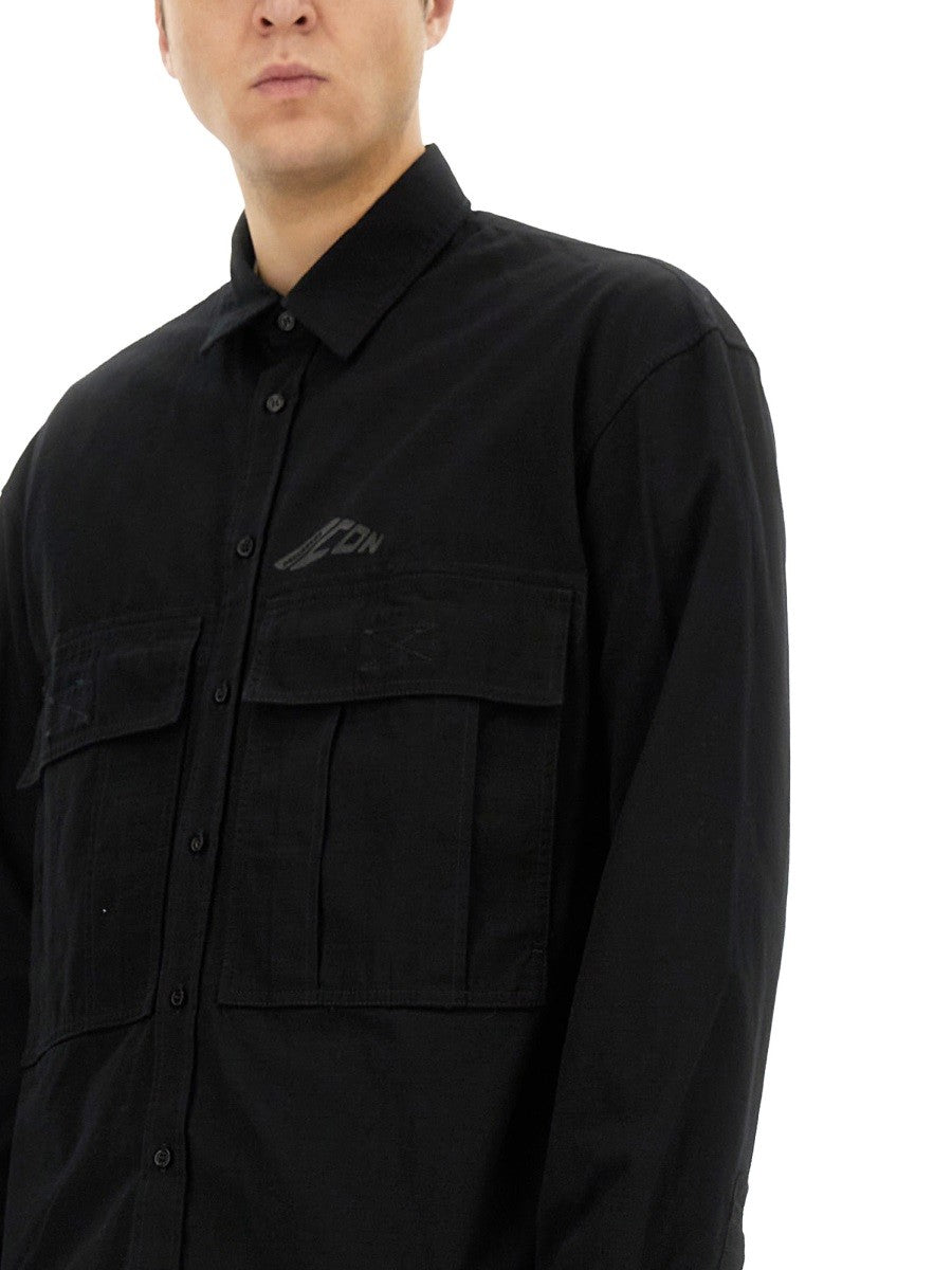 Dsquared2 Icon Ripstop Overhemd – Zwart