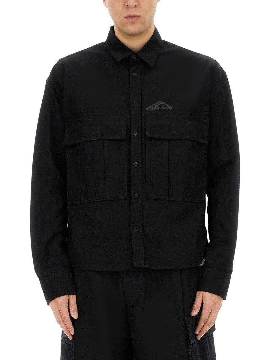Dsquared2 Icon Ripstop Overhemd – Zwart