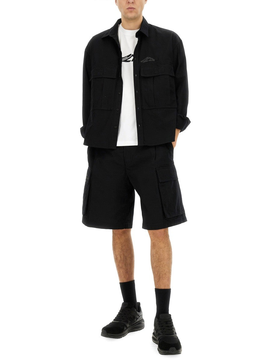 Dsquared2 Icon Ripstop Overhemd – Zwart