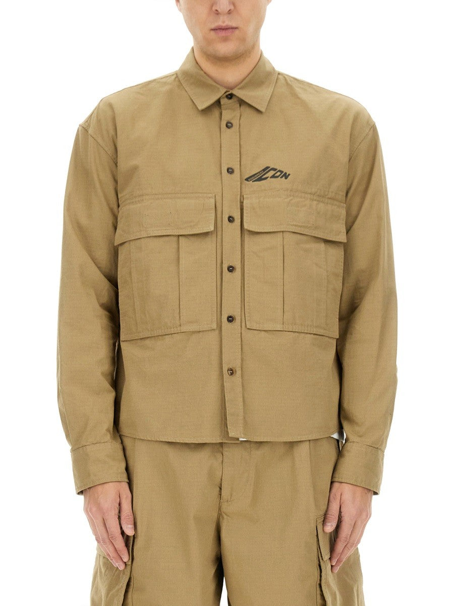 Dsquared2 Icon Ripstop Overhemd – Bruin