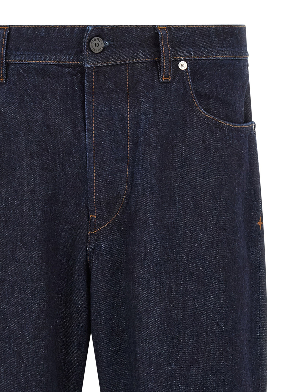 Stone Island Rinsed Denim Jeans met rechte pijp – Donkerblauw
