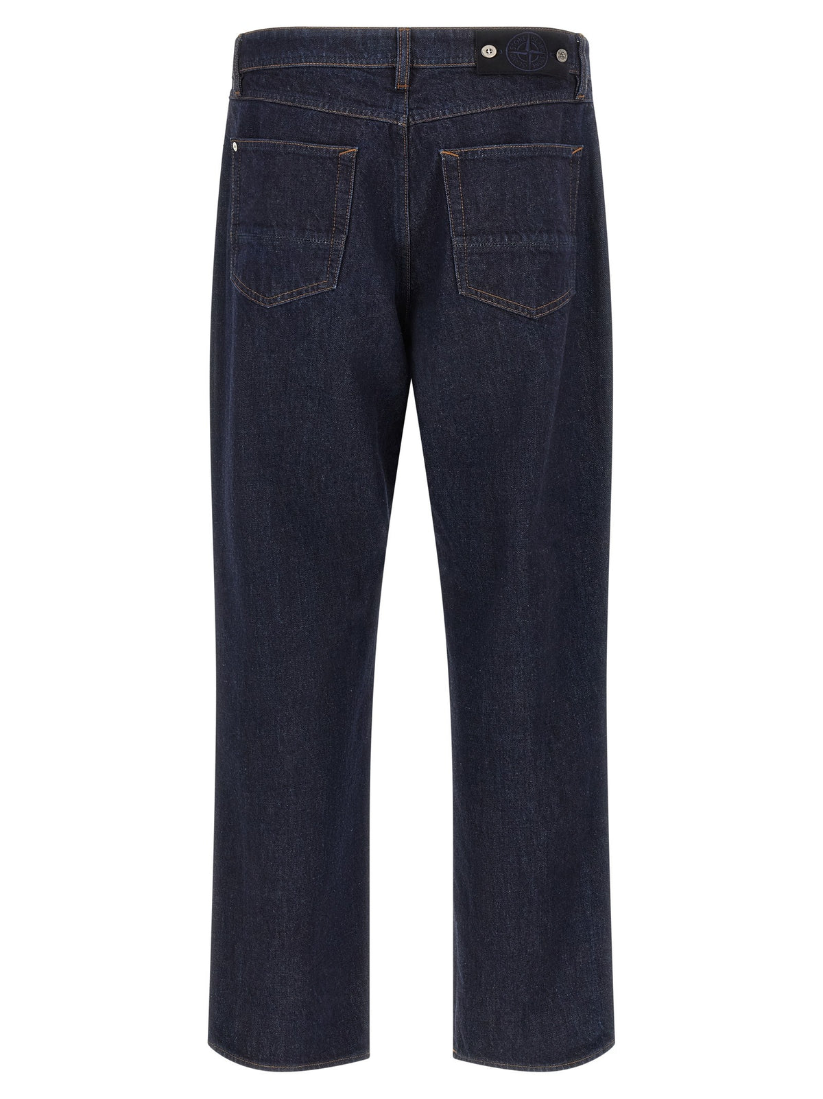 Stone Island Rinsed Denim Jeans met rechte pijp – Donkerblauw