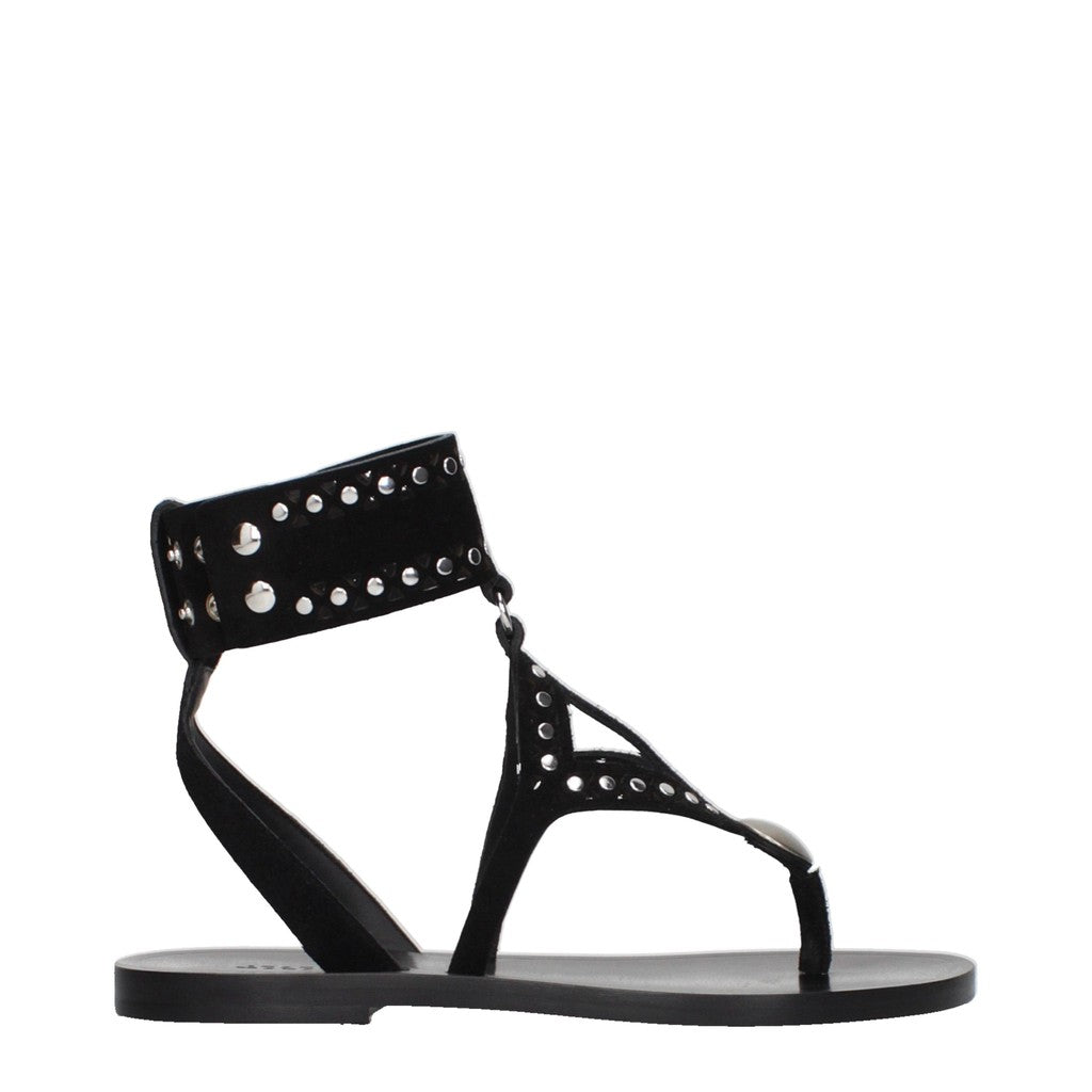 Isabel Marant Sandalen van suède en leer – Zwart
