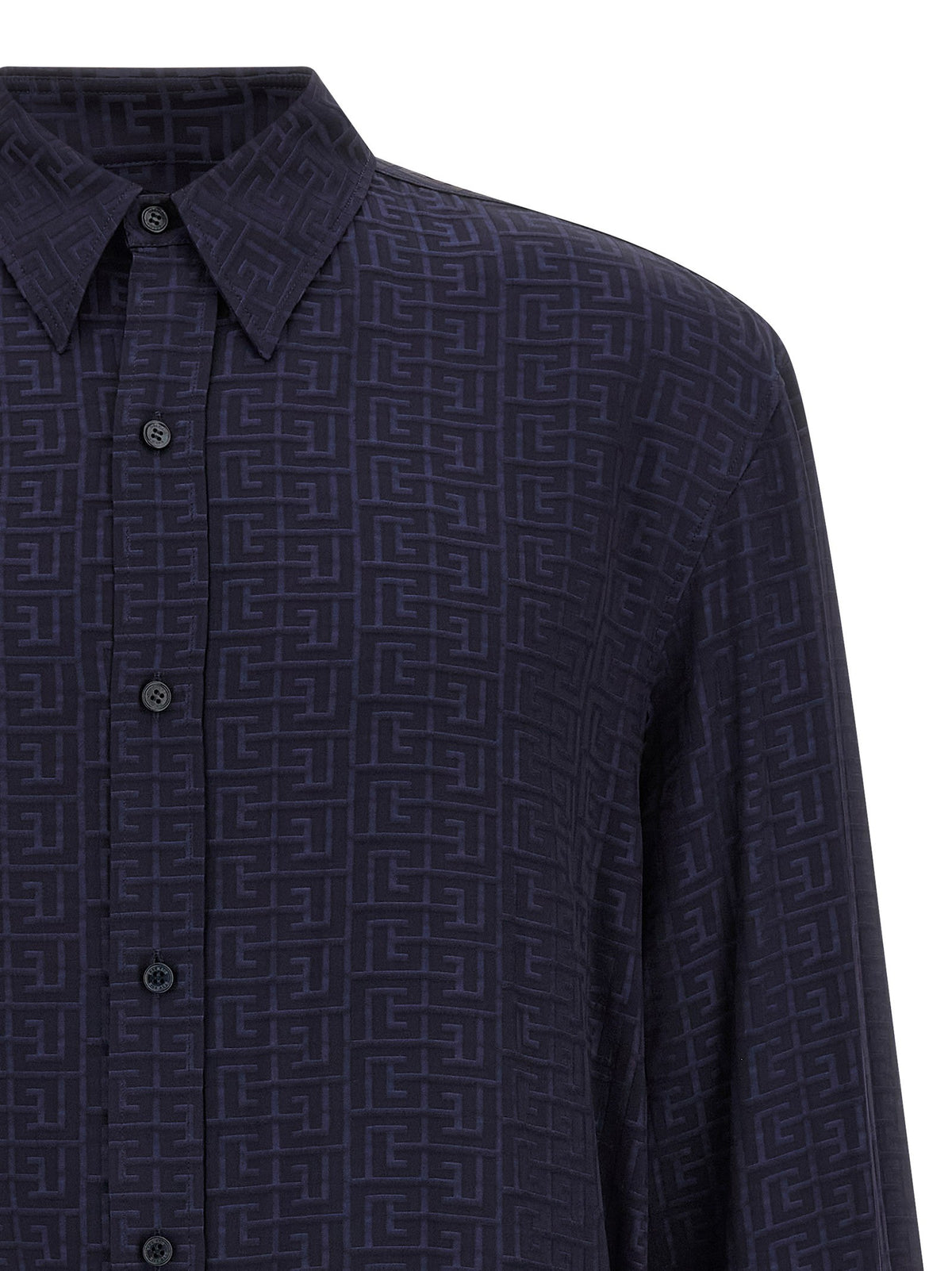 Balmain Monogram Overhemd – Blauw