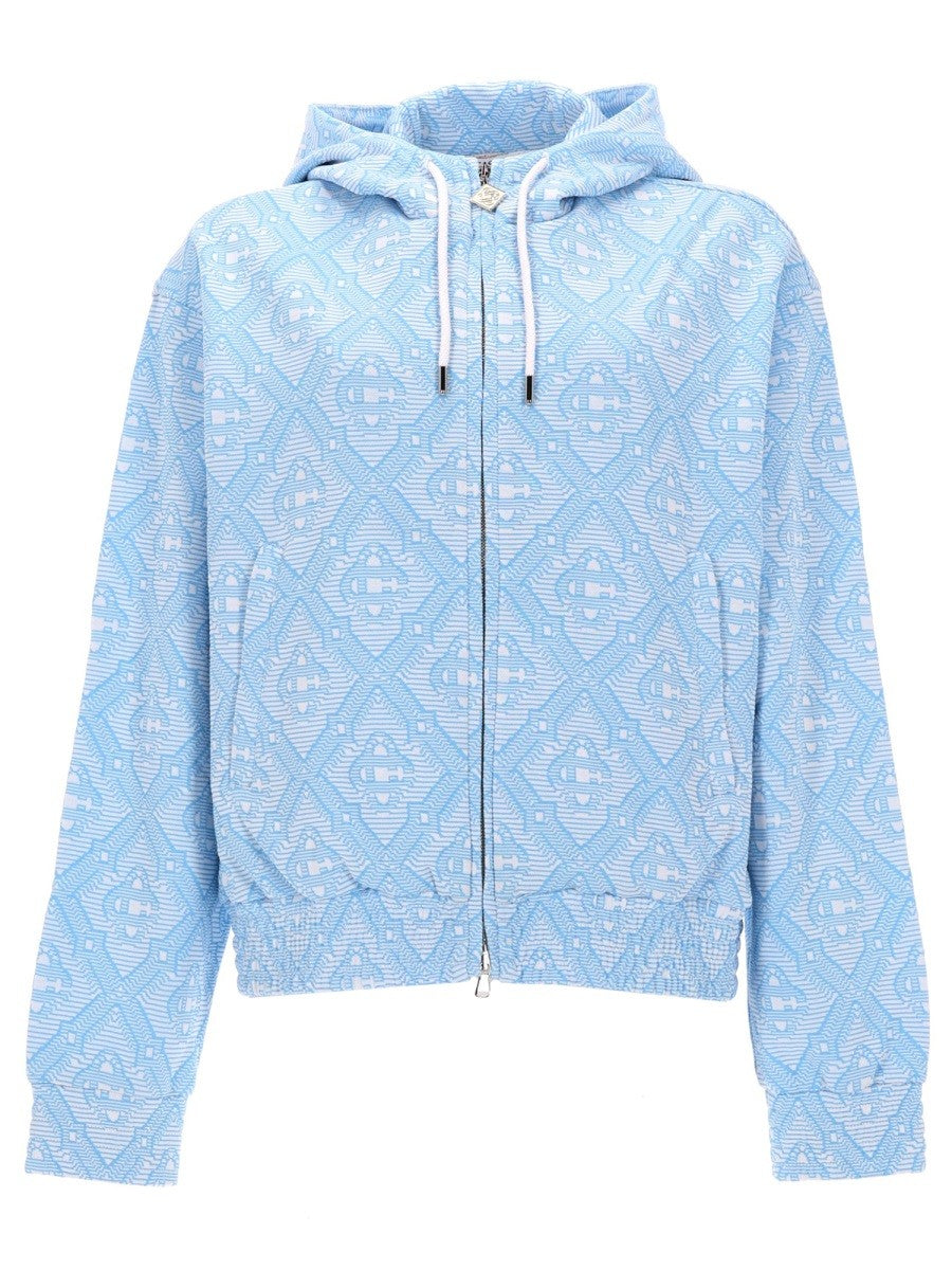 Casablanca Jacquard Sweater – Lichtblauw