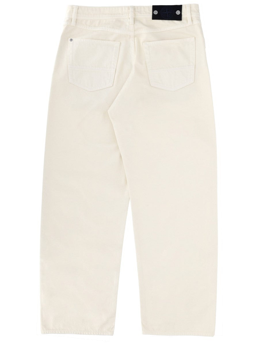 Stone Island Katoenen Jeans – Gebroken wit