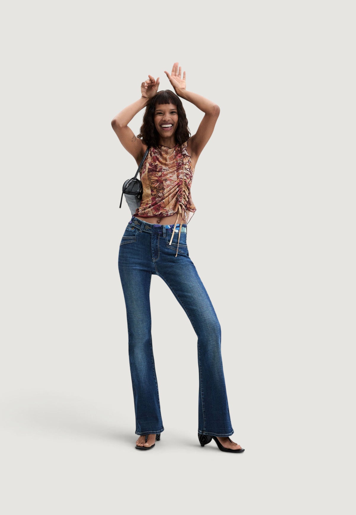 Desigual Hipbel Bootcut jeans – Blauw