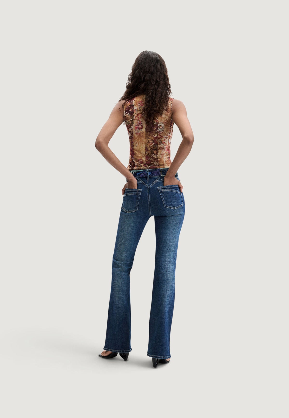 Desigual Hipbel Bootcut jeans – Blauw