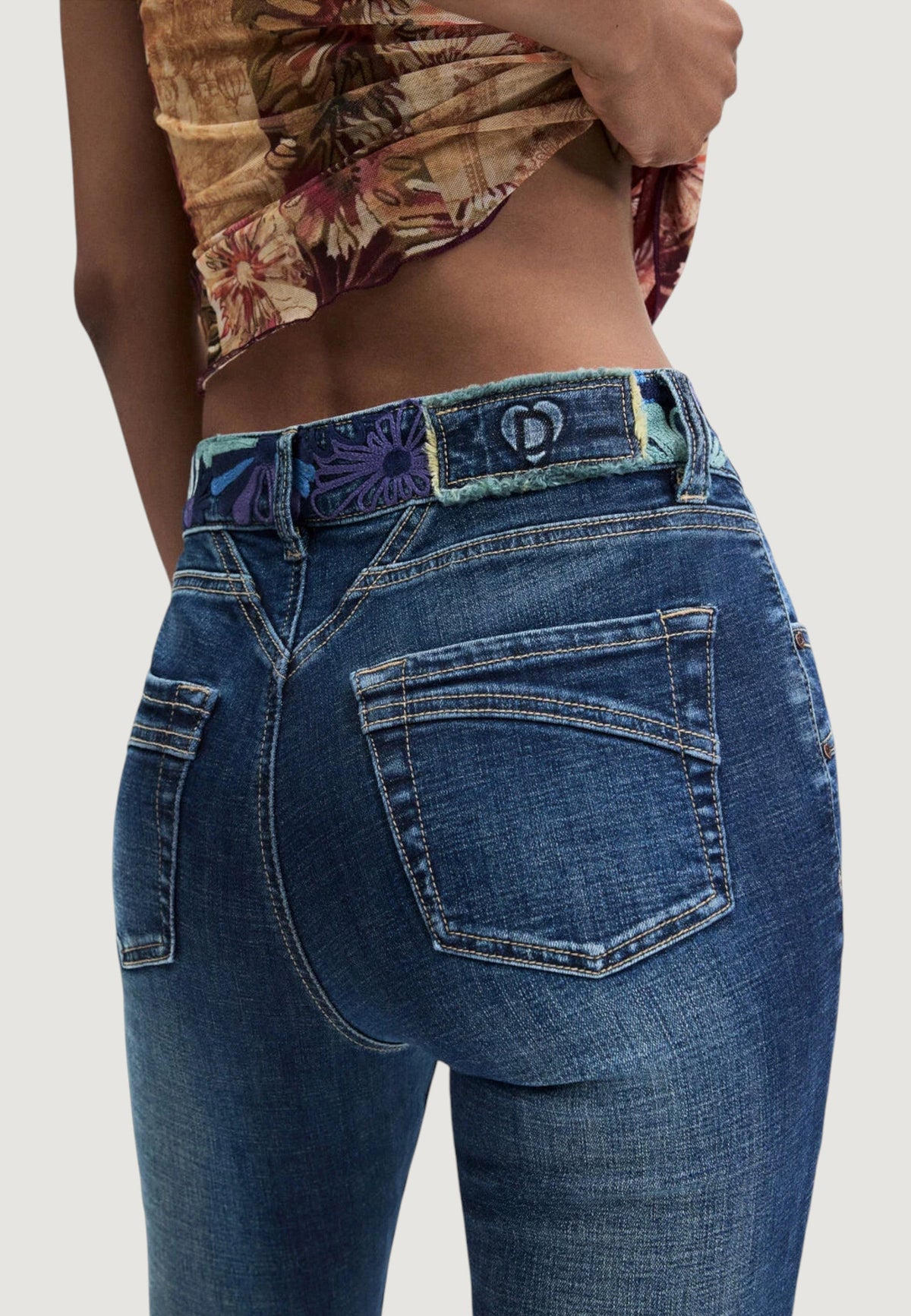 Desigual Hipbel Bootcut jeans – Blauw