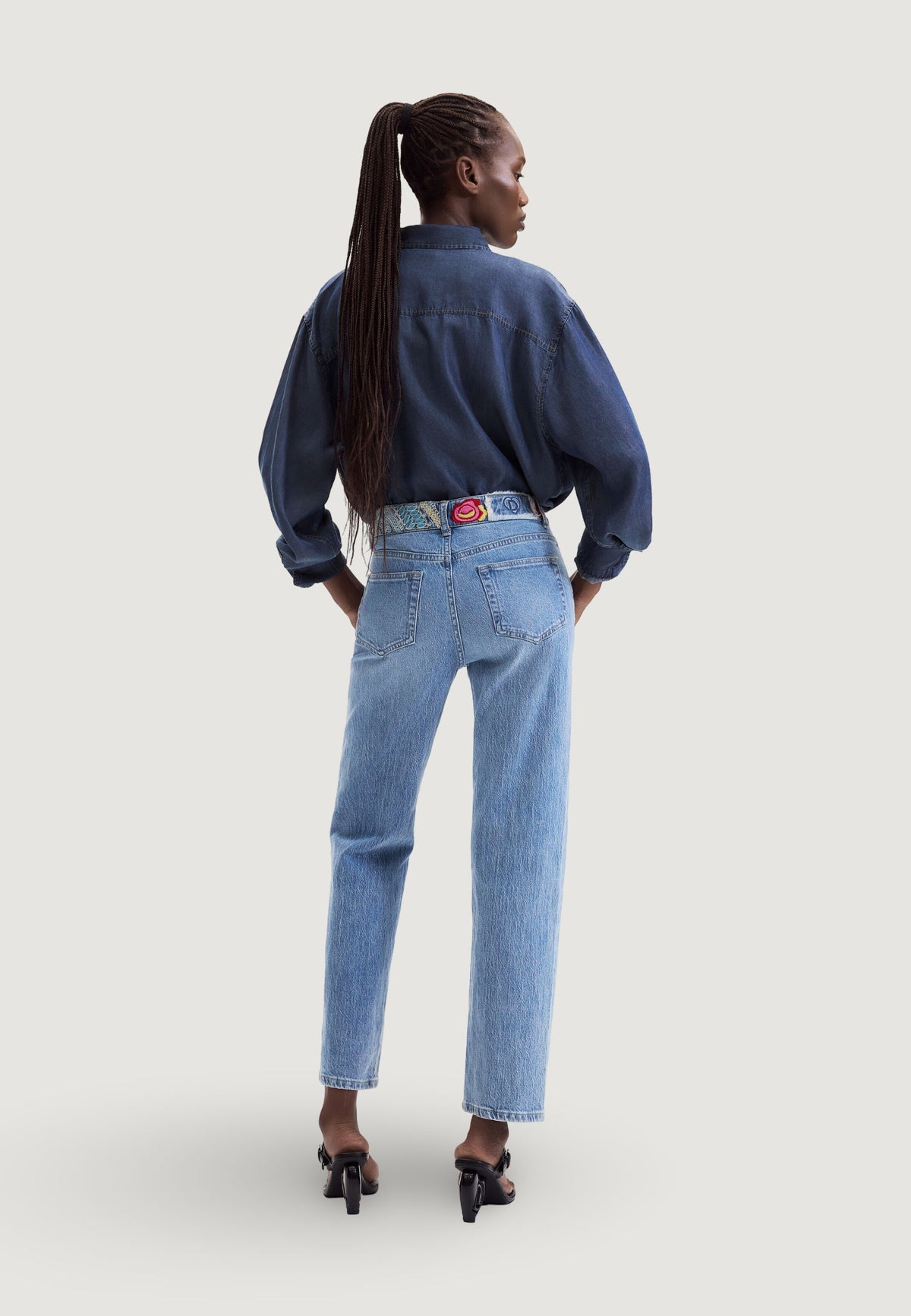 Desigual Woodst Slim fit jeans – Lichtblauw