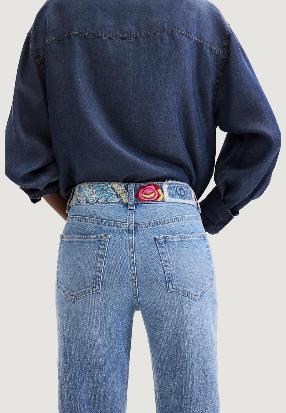 Desigual Woodst Slim fit jeans – Lichtblauw