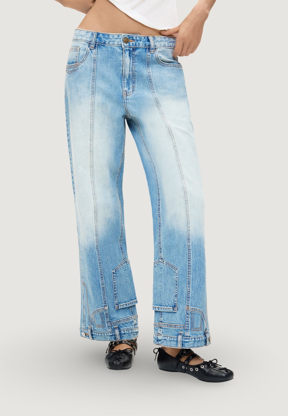 Desigual Invert Slim fit jeans – Lichtblauw
