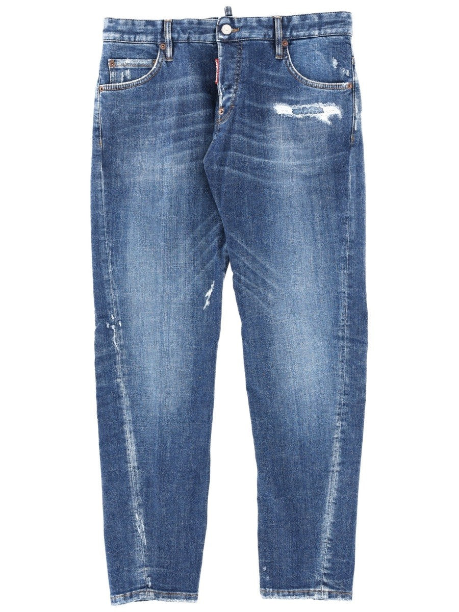 Dsquared2 Slim Twist Jeans Heren – Middenblauw