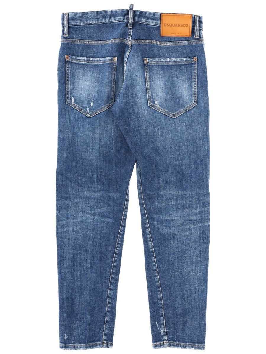 Dsquared2 Slim Twist Jeans Heren – Middenblauw