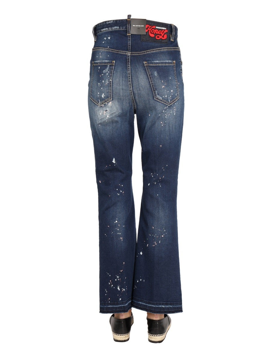 Dsquared2 Jeans met wijde pijpen – Middenblauw