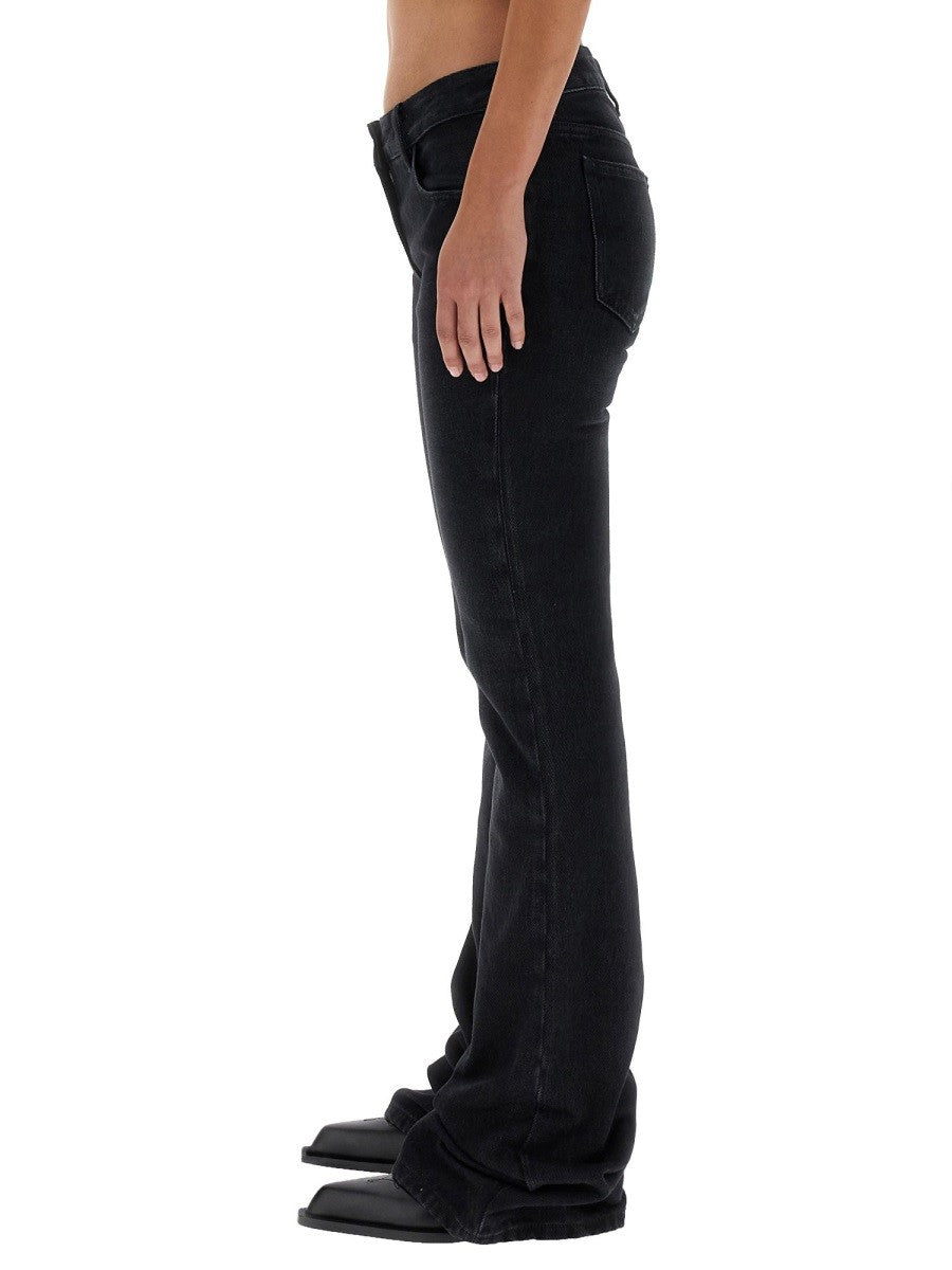 Off-White Jeans met Wijde Pijpen – Zwart