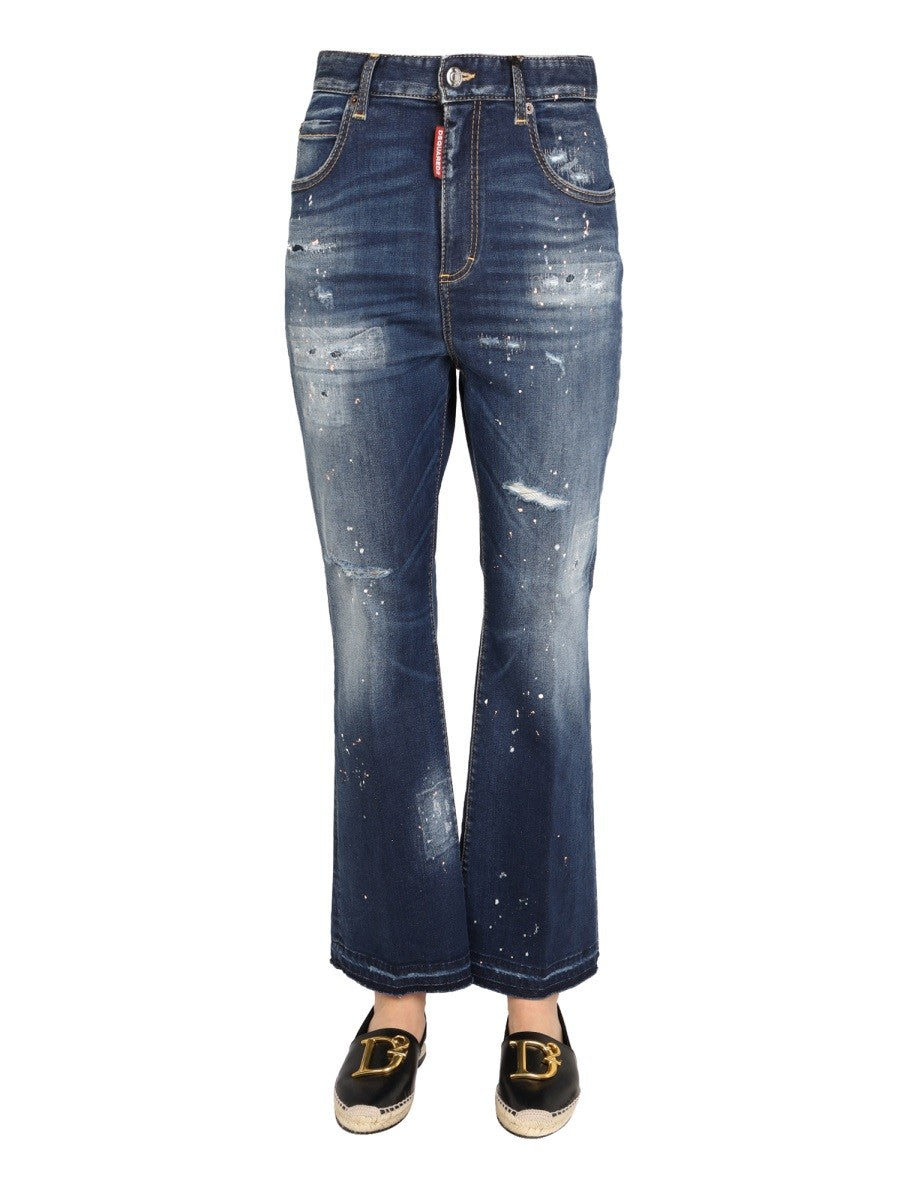 Dsquared2 Jeans met wijde pijpen – Middenblauw