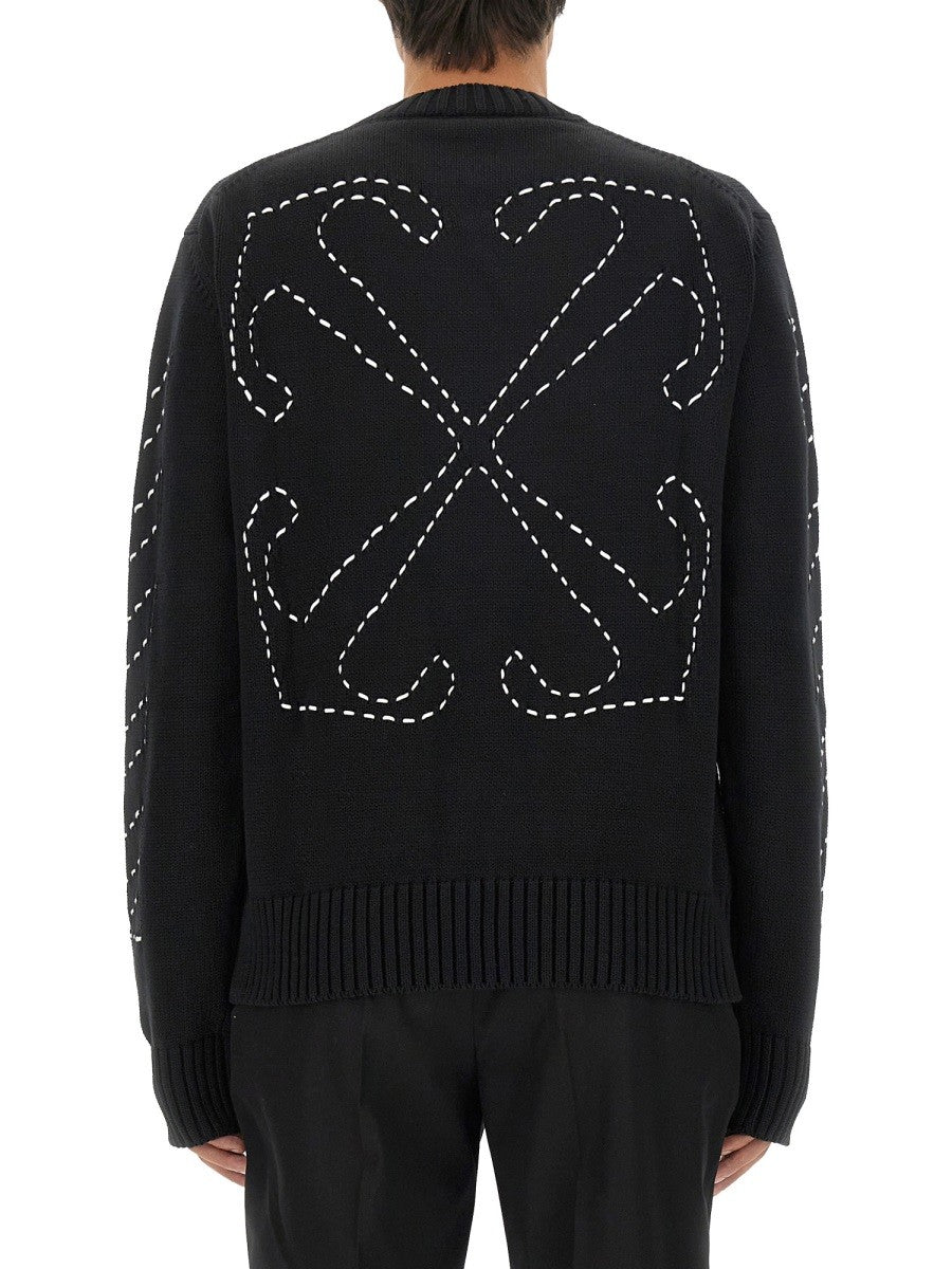 Off-White Trui met Logo – Zwart