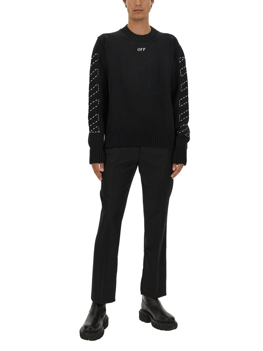Off-White Trui met Logo – Zwart